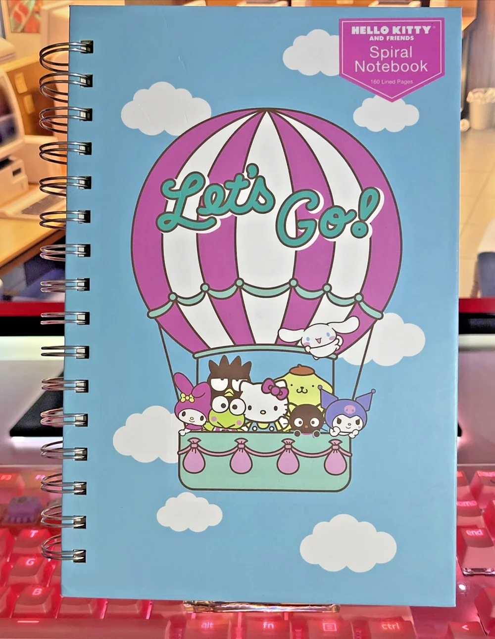 Hello Kitty & Friends Notebook Journal Spiral 2024 Sanrio Clear Skies Hard Cover